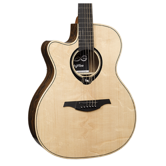 LAG HV30-L-ACE Lefty Auditorium Smart Guitar Cutaway Gloss